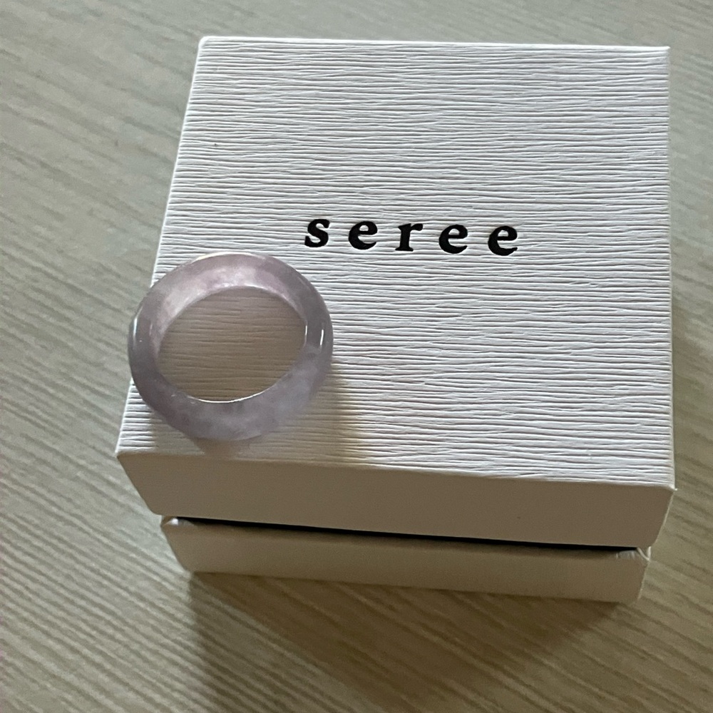 MOVING SALE Lilac Jade Ring Size 6.5 - Picture 3 of 5